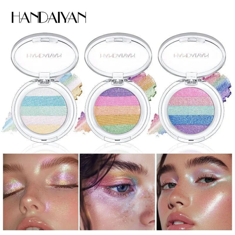 Colorful Chameleon Eyeshadow Palette Multipurpose Pressed Powder Eye Shadow Pearlescent Blue Green Metallic Shimmer Eyes Makeup