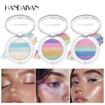 Colorful Chameleon Eyeshadow Palette Multipurpose Pressed Powder Eye Shadow Pearlescent Blue Green Metallic Shimmer Eyes Makeup