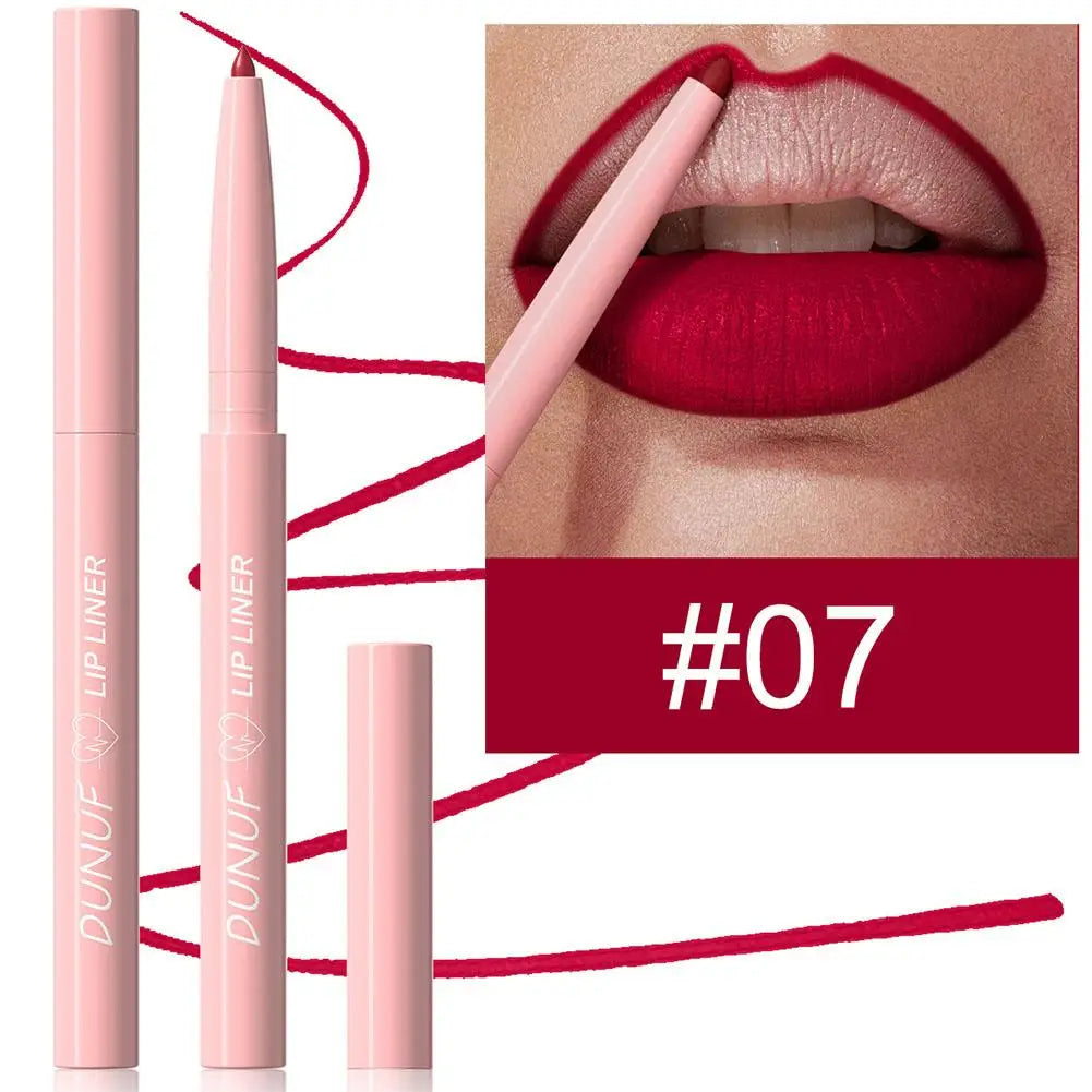Twist Up Lip Liner Lipstick Pen Multipurpose Powder Blusher Velvet Matte Waterproof Lip Contour Non Stick Cup Lip Rouge Makeup