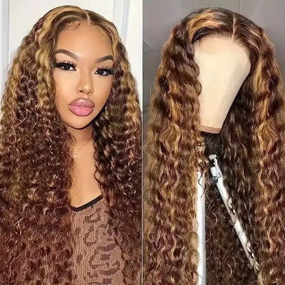 African short curly long hair wigs, fashionable front lace synthetic fiber full head wig