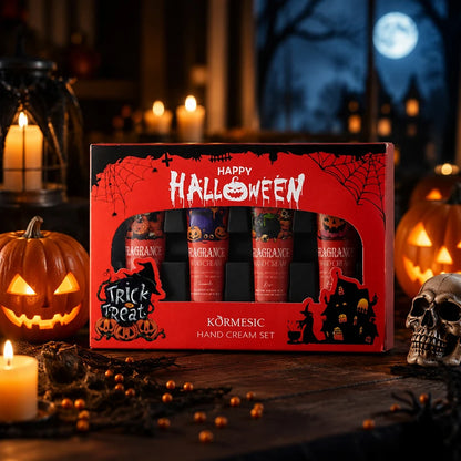 Halloween Theme Lip Balm Moisturizing And Non-sticky Lip Care Stick Fragrance nourishing Hand Cream Set Halloween Gifts
