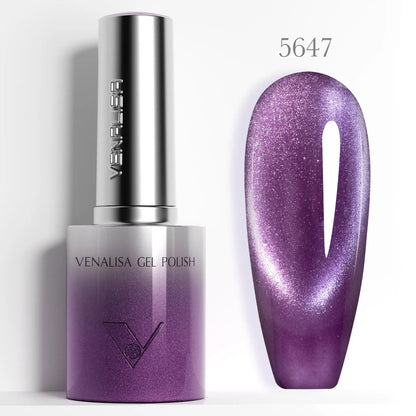 10ml Venalisa Hema Free TPO Free Gel Nail Polish Christmas New Year Soak Off Glitter Red Colors Cat Eye Magnet Nail Gel Polish