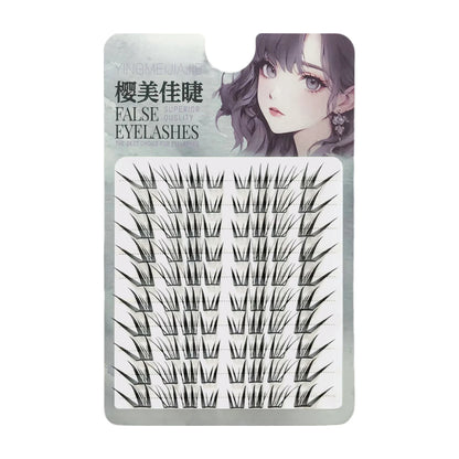 Fluffy Lazy Cat Comic False Eyelashes Korean Style Natural Look Curling Diy Eyelash Extensions For Women Daily Makeup & Party