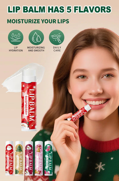 Christmas Assembly Gift Set - 20 Sets, Including Balm, Hand Cream, Lipstick, Red Gauze Bag, Christmas Tree Thank You Card