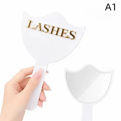New 1Pcs Precision Makeup Mirror HD Glass Lash Extension Mirror With Handle For Lash Artists & Salon Use