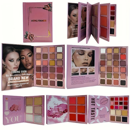 78 Colors Multi Makeup Palette with Brushes Matte Shimmer Eyeshadow Blush Highlight Lip Gloss Set Christmas Gift