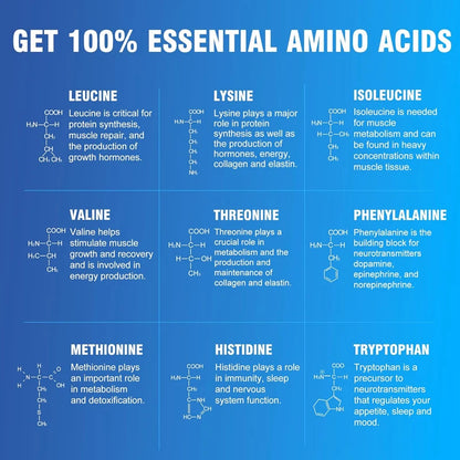 HOLUCKS Essential Amino Acids EAA Supplement 9 EAAs 120 Tablets Muscle Recovery Energy Performance