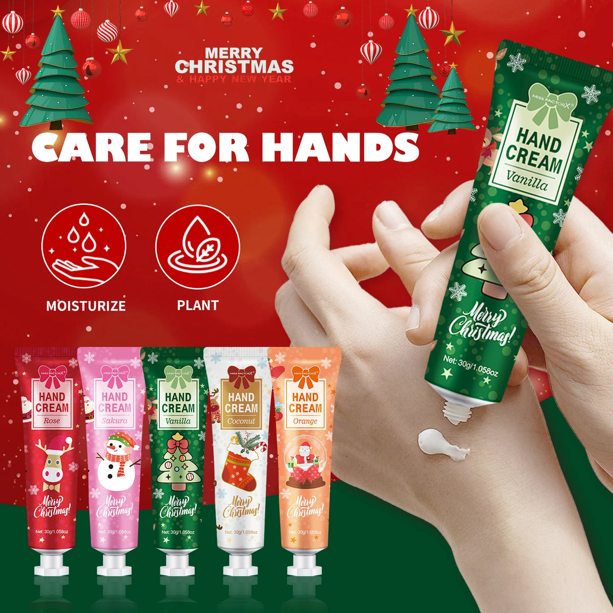 20-piece Hand Cream Gift Box, Light texture with great hydration, suitable for home and travel, wonderful holiday gift