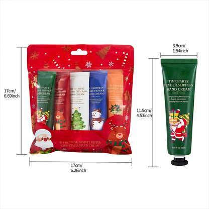 Christmas Hand Cream Set Moisturizing Hydrating Kit Plant Fragrance Nourishing Repair Anti Dry Cracked Hands Skin Care for Women Girls Holiday Xmas Winter Beauty Travel Size Mini Stocking Stuffers Christmas Gift Box