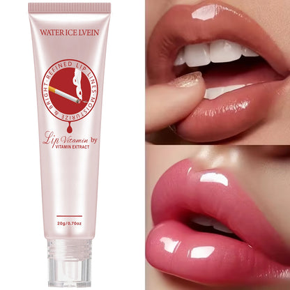 Lip Plumper Cream 20g with Peptides & Aloe - Moisturizing Non-Sticky Lip Balm, Smooth & Voluminous Lips