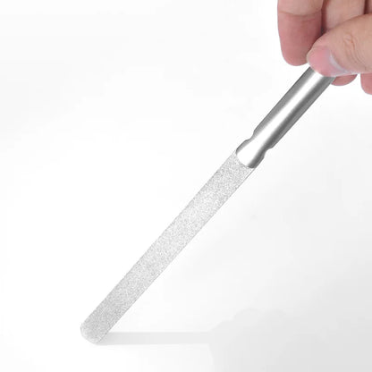 Professional Double Sided Nail File Stainless Steel Sandpaper Nail Sanding Grinding Polishing Manicure Care Tools NEW