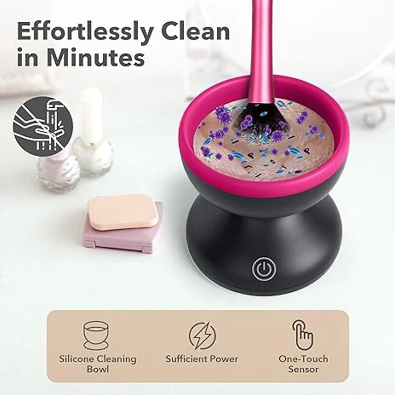 portable Electric Makeup Brush Cleaning Machine USB Cleaning Tool Suitable for Various Sizes of Beauty Makeup Brushes Artifact