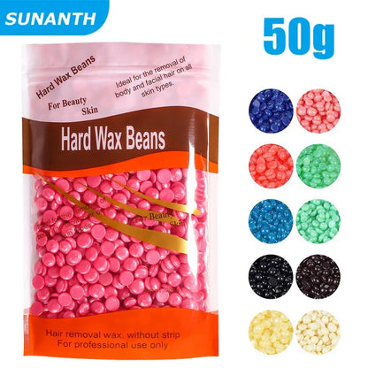 50/200/500g Painless Hard Wax Beans Depilatory Wax Beads Effective Hair Removal For Face Leg Bikini Body Home Wax Kit Supply