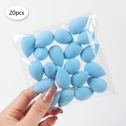 20pcs Mini Finger Puff Beauty Cosmetic Foundation Cosmetic Sponge Makeup Blender Suitable for Cream & Powder Concealer