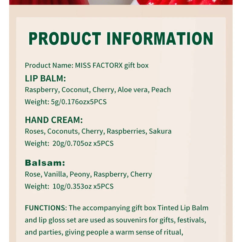 Christmas Gift Set 5sets Hand Cream Lip Balm Solid Perfume Balm Christmas Pouches And Cards Diy Christmas Gift