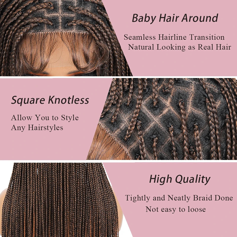 Braided Wigs Lace Front Synthetic Wig Bohemian Braided Wigs Boho Braids Wig Full Lace Braided Wigs Cheap Wigs On Sale Clearance
