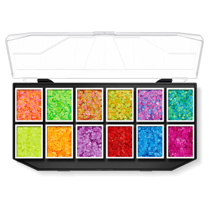 Christmas Sequins Decorative Body Cream Luminous Holographic Multicolor UV Chunky Glitter Gel Paste Palette