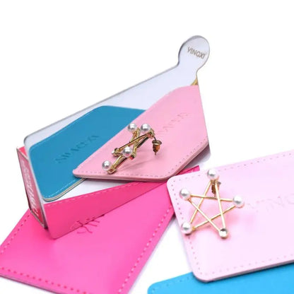 1Pc Portable Mini Stainless Steel Unbreakable Makeup Pocket Mirror Cosmetic.~