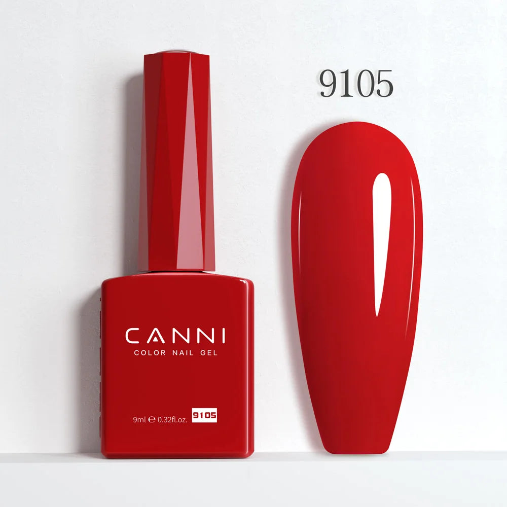CANNI Gel Nail Polish TPO/HEMA FREE Gorgeous Christmas Red Color Winter Nails Full Coverage Soak Off UV LED Semi Permanent Gel
