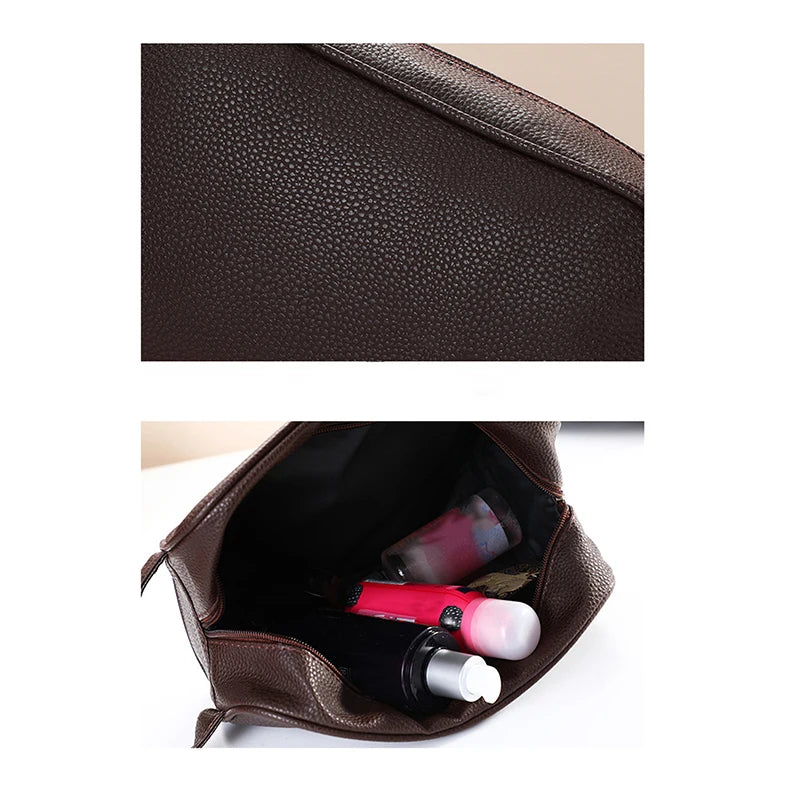 Cosmetic Bags Women Fashion Solid Color Handheld Wash Makeup Bag Ladies Portable Travel Storage Lipstick Organiser Bags