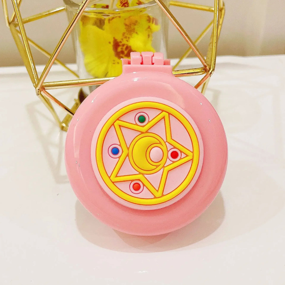 Hot Sale Pink Portable Mini Round Hair Comb Mirror Pocket Small Size Traveling Massage Folding Hair Comb for Baby Hair Brushes
