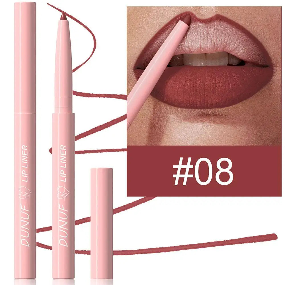Twist Up Lip Liner Lipstick Pen Multipurpose Powder Blusher Velvet Matte Waterproof Lip Contour Non Stick Cup Lip Rouge Makeup