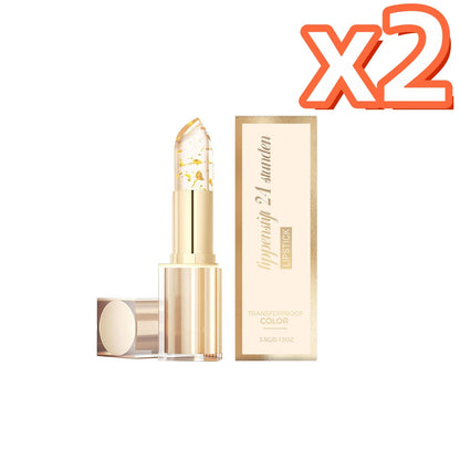 Gold Foil Color Changing Lipstick Fade Lip Line Enhance Plumpness Moisturizing Lip Perfect Daily Makeup Hyaluronic Acid Lip Balm