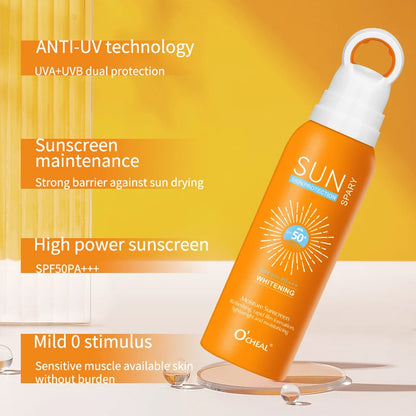 O‘cheal 150ml Sunscreen Spray Anti-aging Anti Wrinkle Moisturizing Whitening Sunscreen Spray Facial Body Neck Skin Care Cream