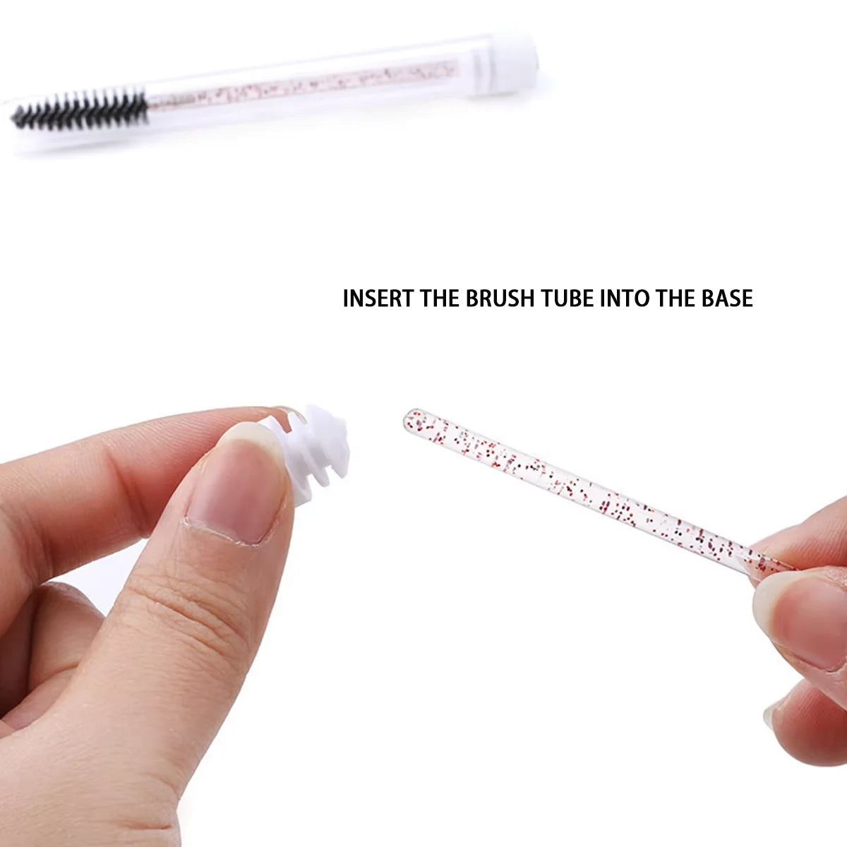 10/25Pcs Christmas Eyelash Brush Tubes Lash Extension Mascara Brushes Wand Eyebrow Comb Spoolies Container Applicators Tools