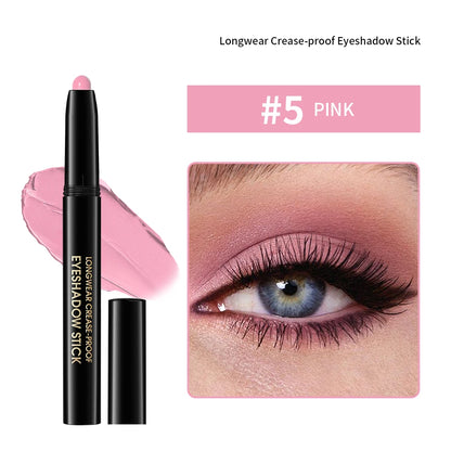 Eyeshadow Stick Highlighter Brightening Pen with Pearly Glitter & Matte Finish Shadow Eyeshadow Pencil Crayon Eyeliner Cosmetic