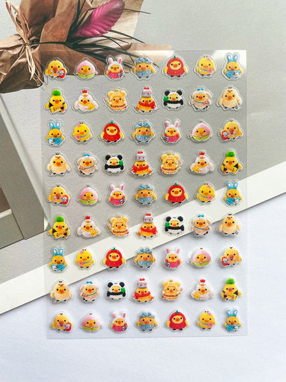 Pvc Mini Kawaii Kiioit Rilakkuma Strawberry Stickers Nail Art Waterproof Scrapbook Car Helmet Handbook Skateboard Stickers Gifts