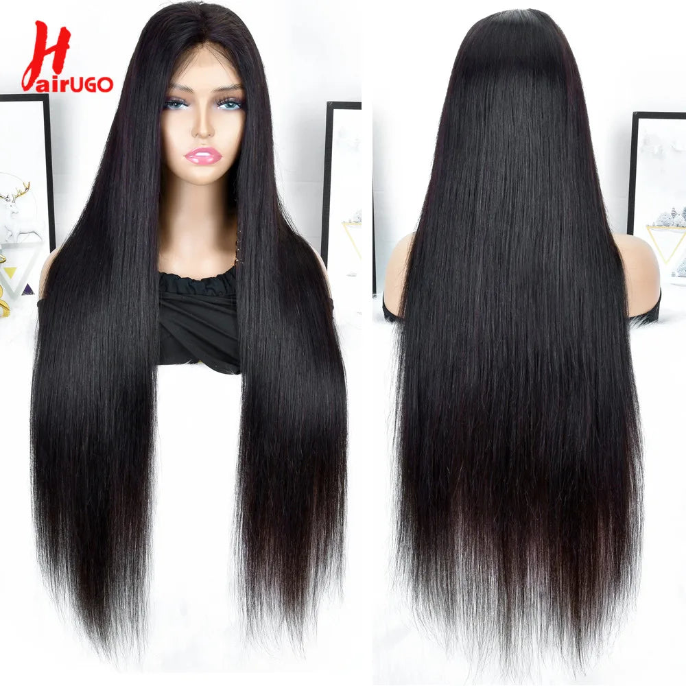 99J Straight 13x4 Lace Front Wigs Human Hair Brazilian Burgundy Straight Human Hair Wigs For Woman 4x4 Lace Closure Wigs HairUGo
