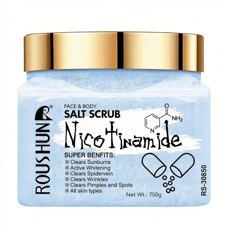 ROUSHUN NICTINAMIDE SALT SCRUB Large Capacity Family Pack Body Scrub Gentle Deep Cleansing Skin