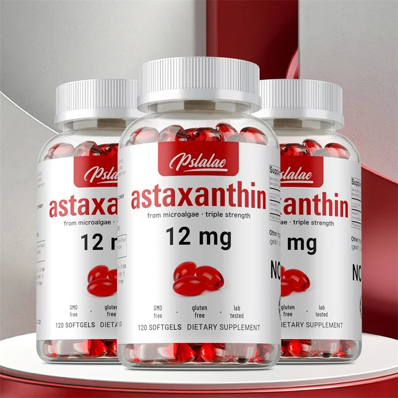 Astaxanthin 12mg - Premium Antioxidant Supplement To Support Eye, Skin, Joint & Immune System Health