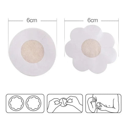 1Box Safety Nipple Cover Stickers Sexy Breast Lift Tape Patch Intimates Female Self-Adhesive Invisible Bra Chest Nipple Padding