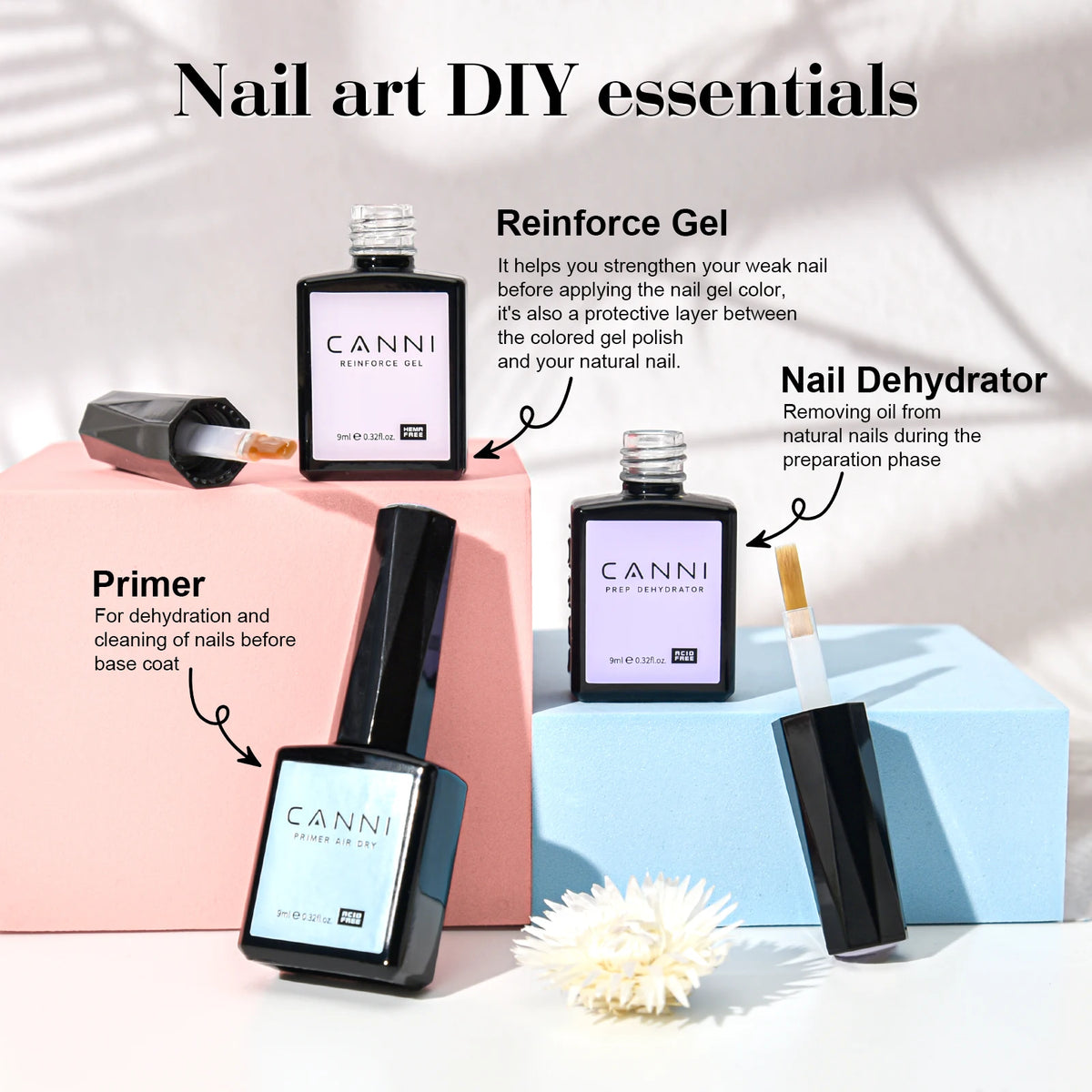 CANNI 9ML Kit Nail Gel Polish HEMA/TPO FREE Full Coverage 30pcs Color Gel Pigment Professional Nail Art Long-lasting Gel Varnish
