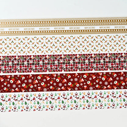 10Rolls Christmas Nail Transfer Foil Mixed Santa Snowman Elk Full Cover Nail Starry Paper For Holiday DIY Manicure Nail Stickers