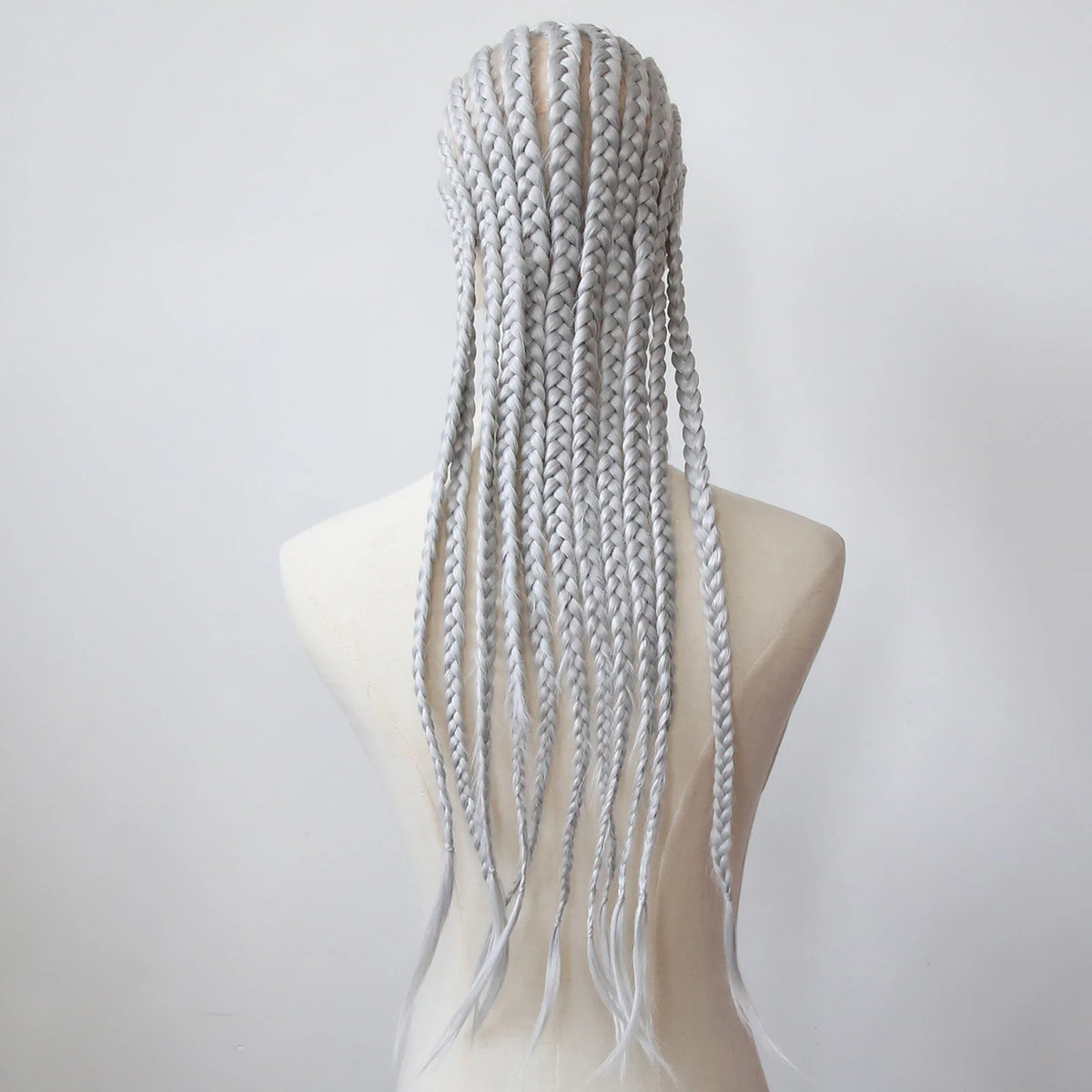 Black Braided Wigs Synthetic Full Lace Wig Glueless Full Lace Synthetic Wig Heat Resistant Fiber Wig for Women Daily Wear