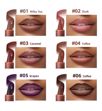 Brown Lip Pencil Contour Lipliner Pencil Waterproof Nude Lip Liner Waterproof Long Lasting Cosmetics Makeup Liners Tint Dark