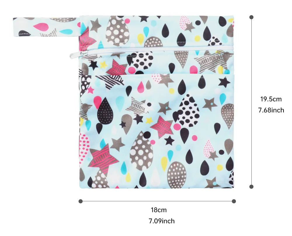 10Pcs Mixed 3 Sizes Reusable Cloth Menstrual Pads with Storage Bag, Washable Soft Sanitary Napkins Set.