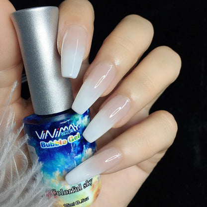 VINIMAY New 2023 Bubble Gel Colorful Sky Gel Nail Polish Soak Off UV Gel Polish Nail Art Gel Varnish Lacque Prime