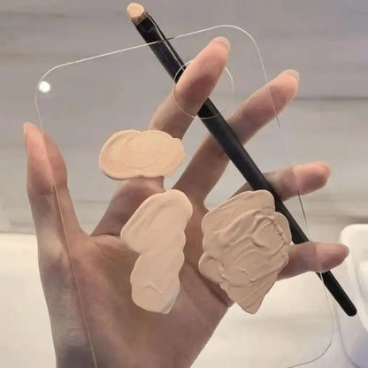 2Pcs Transparent Acrylic Makeup Palette Liquid Foundation Mixing Cream Manual Cosmetic Beauty Makeup Mixer Beauty Tool