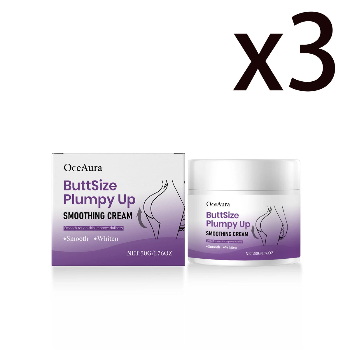 Buttsize Plumpy Up Smoothing Cream Massage Muscles Reduce Fat Mass Firm Skin Lift Shaping Buttocks Moisturize Enlarge Hip Lotion