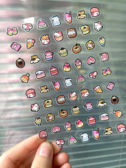 Mini Pvc Hellokitty Adhesive Stickers Nail Art Decor Cartoon Cute Hello Kitty Animals Scrapbook Handbook Waterproof Sticker Gift