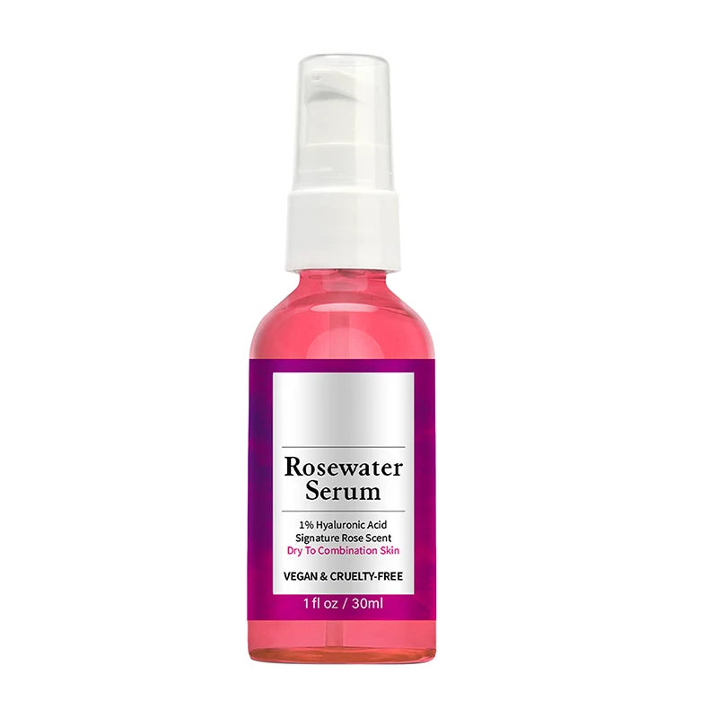 1/3 Pcs Rose Water Essence Serum 30ml Each Dry Combination Skin Facial Hydrating Moisturizing Essence Skincare Facial Serum for Women Daily Care