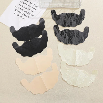 2/4 Pairs Lace U Shaped Breast Lift Tape Women Anti Sagging Adhesive Bra Pads Invisible Push Up Nipple Covers For Backless Dress