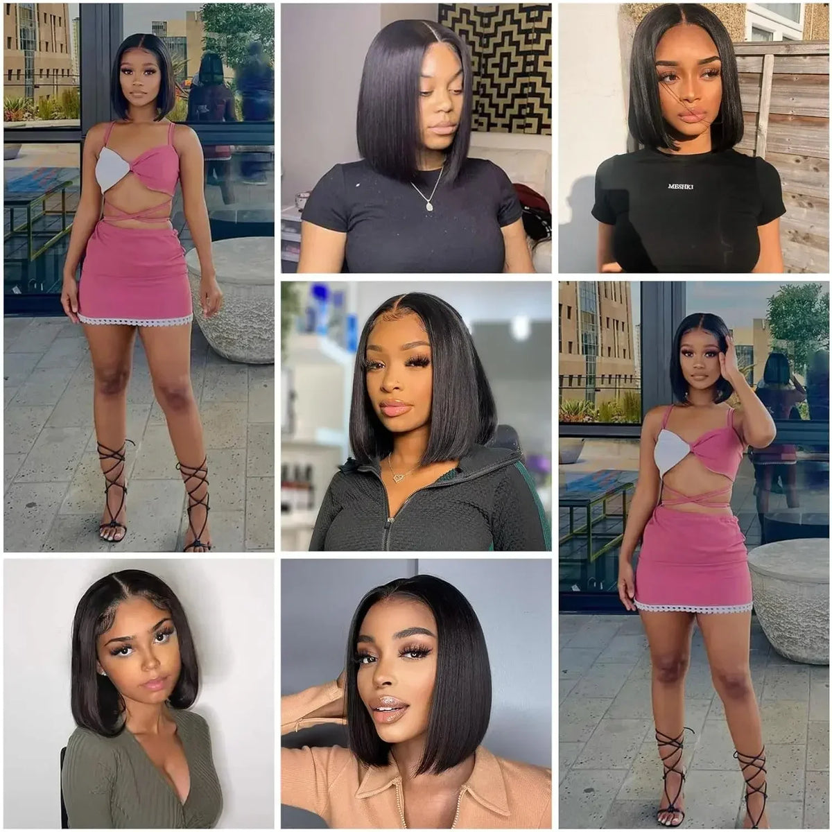2026 New Ready To Wear Glueless Bob Straight Human Hair Wigs Wear And Go Lace Wigs