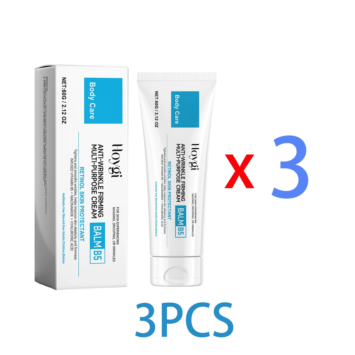Retinol Body Butter Cream Anti Wrinkle Firming Moisturizer for Sagging Skin Deep Hydration Stretch Marks Vitamin B5 All Skin 60g