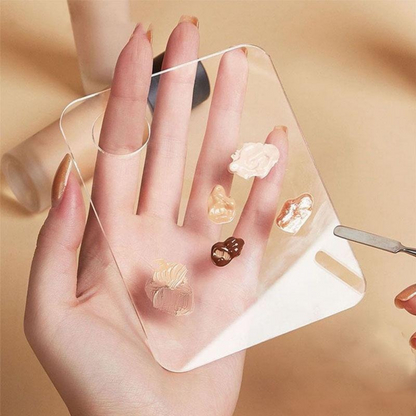 1PCS Acrylic Makeup Palette Makeup liquid foundation Color Palette Stick Makeup Manicure Tools Oil Paints Hand Painted Palette