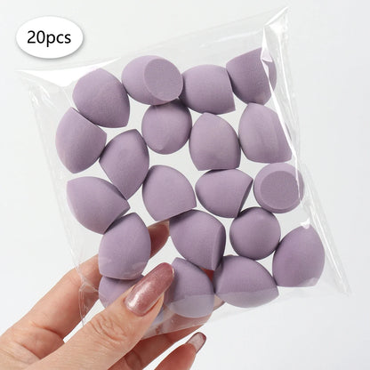 20pcs Mini Finger Puff Beauty Cosmetic Foundation Cosmetic Sponge Makeup Blender Suitable for Cream & Powder Concealer
